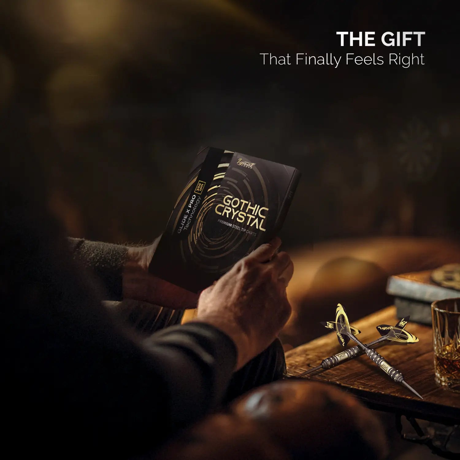 Steel Tip Darts 6 pack Set - Gothic Crystal 18 grams