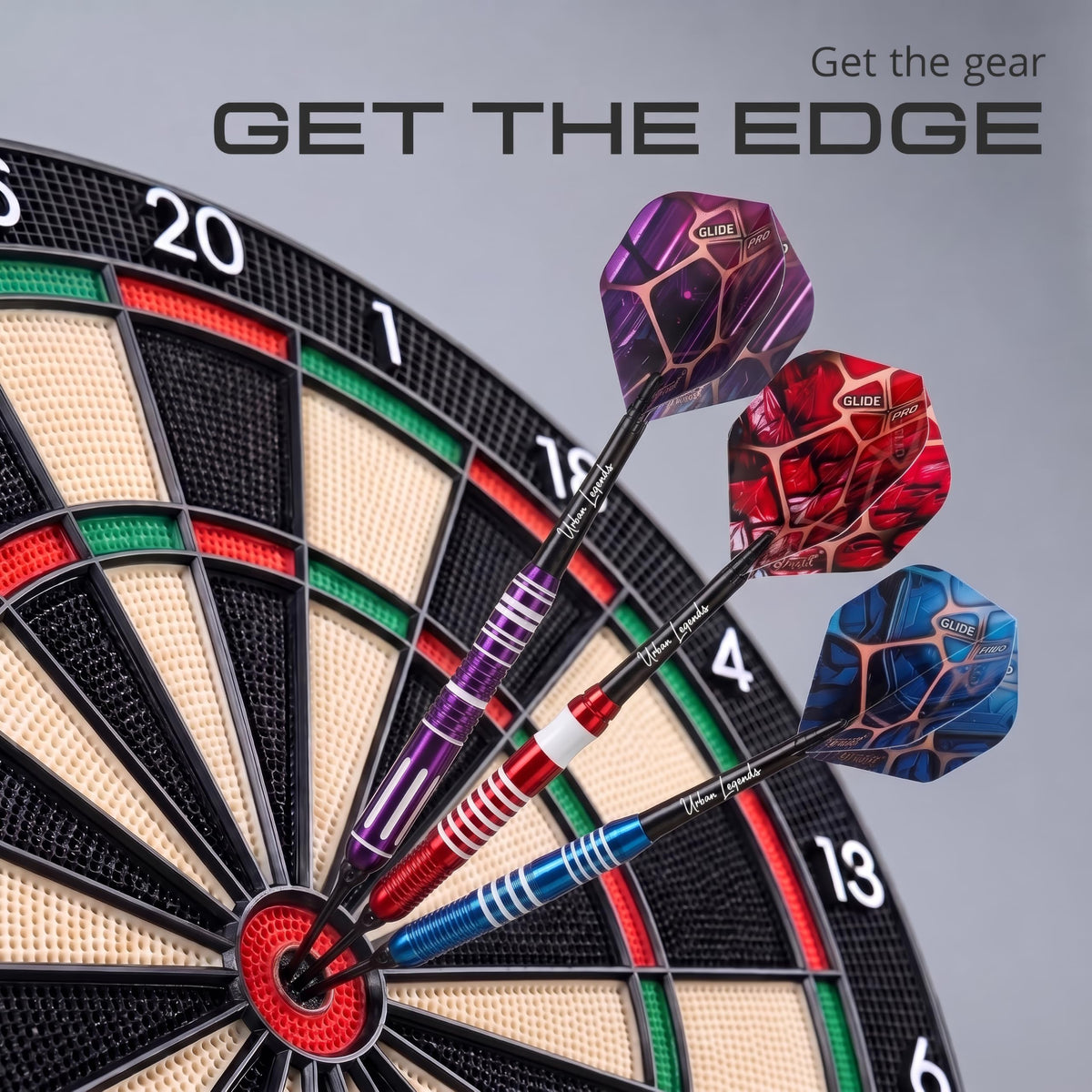 IgnatGames Urban Legends LA Starlight soft tip darts in a dartboard