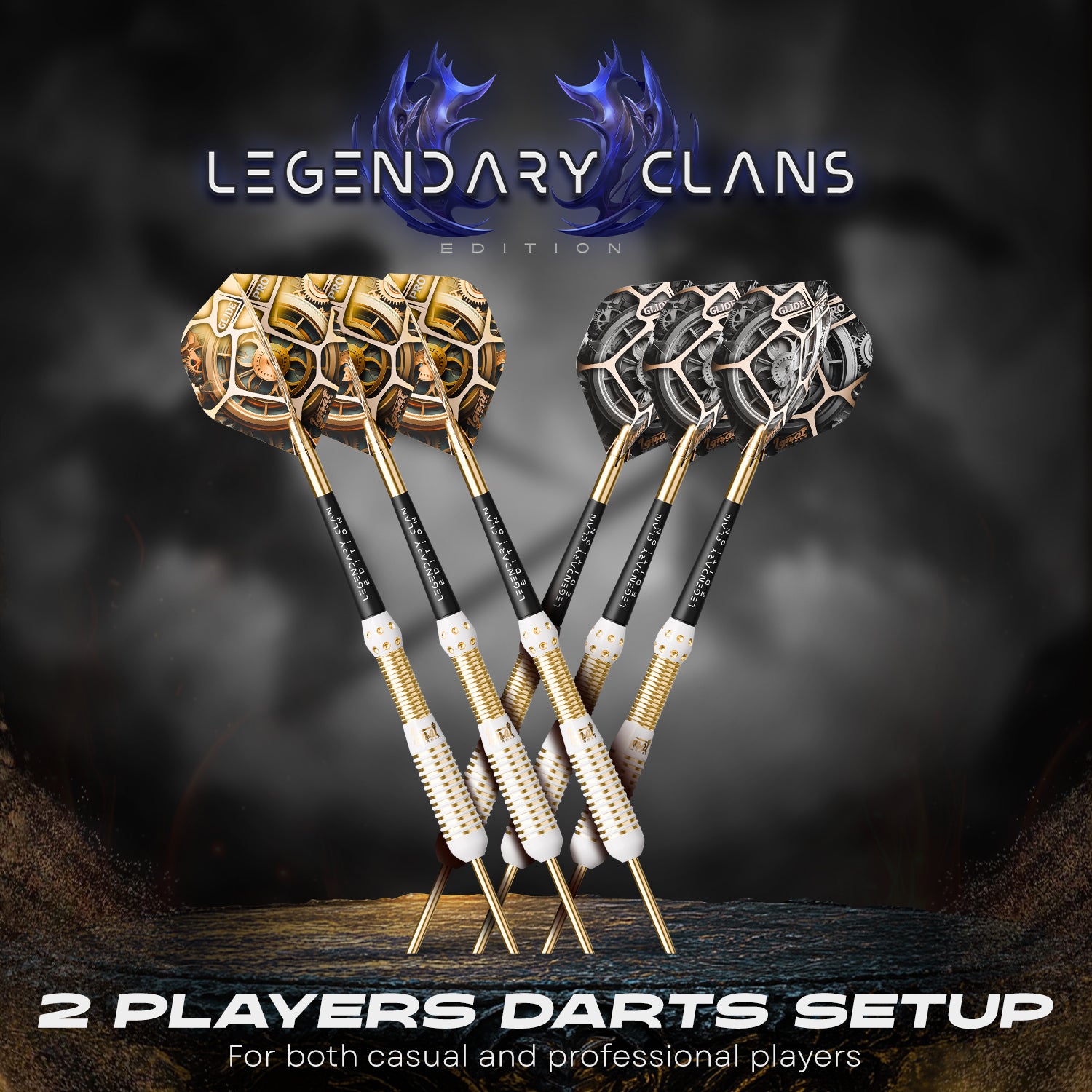 Steel Tip Darts 6 pack set - Brassbolt 23 grams