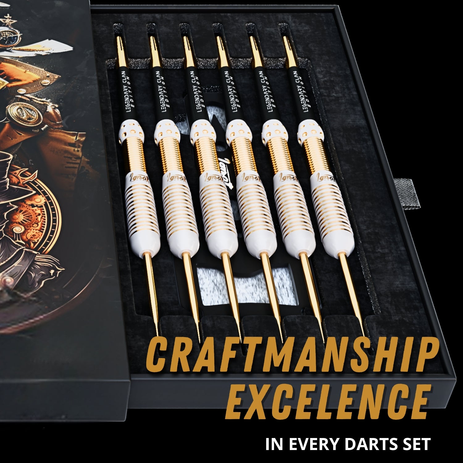 Steel Tip Darts 6 pack set - Brassbolt 23 grams