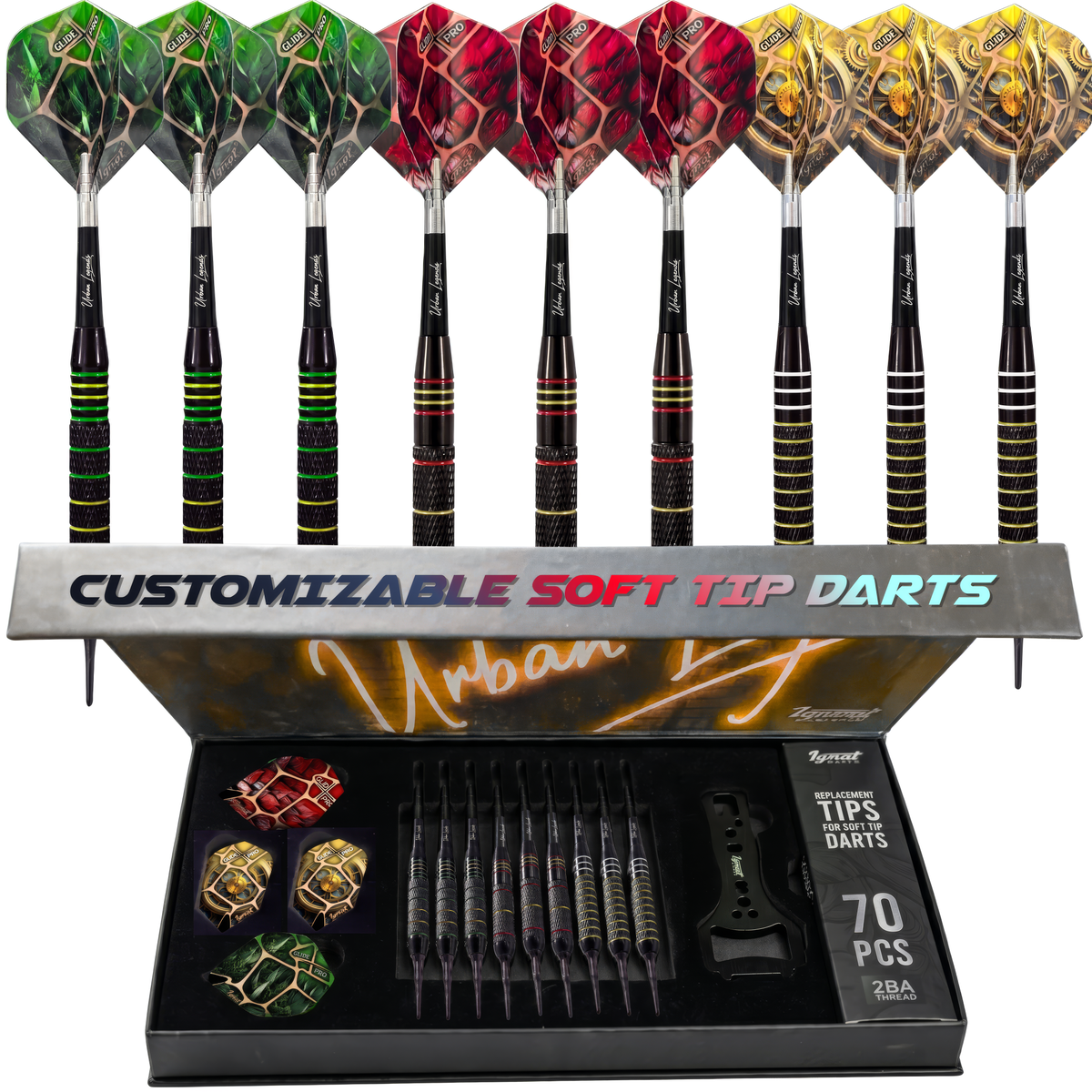 Soft Tip Darts 9 pack set - Bostion Lanterns