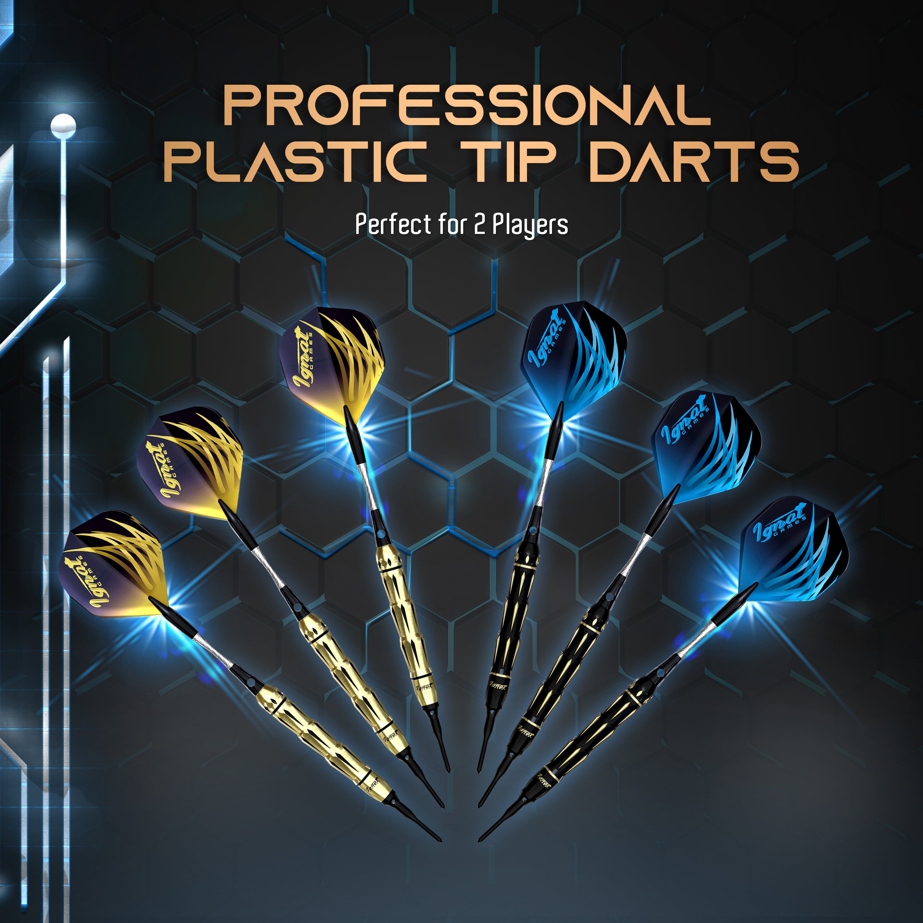 Soft Tip Darts 6 Pack Set - Colossus Kraken 22 grams