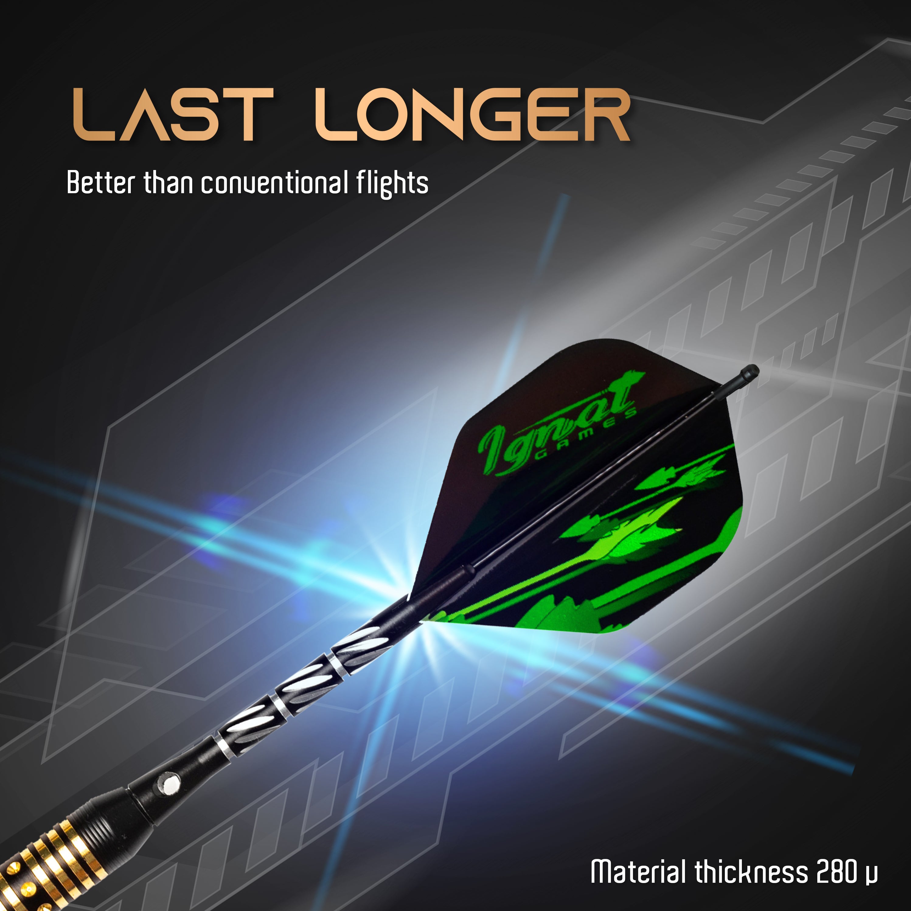 Set of 30 Standard no 2 Flights, 10 color variations