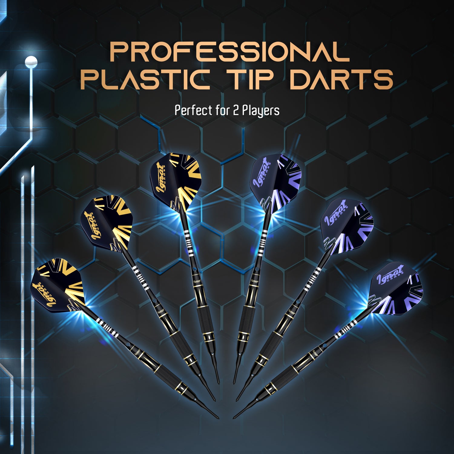 Soft Tip Darts 6 Pack Set - Hound of Hades 16 grams