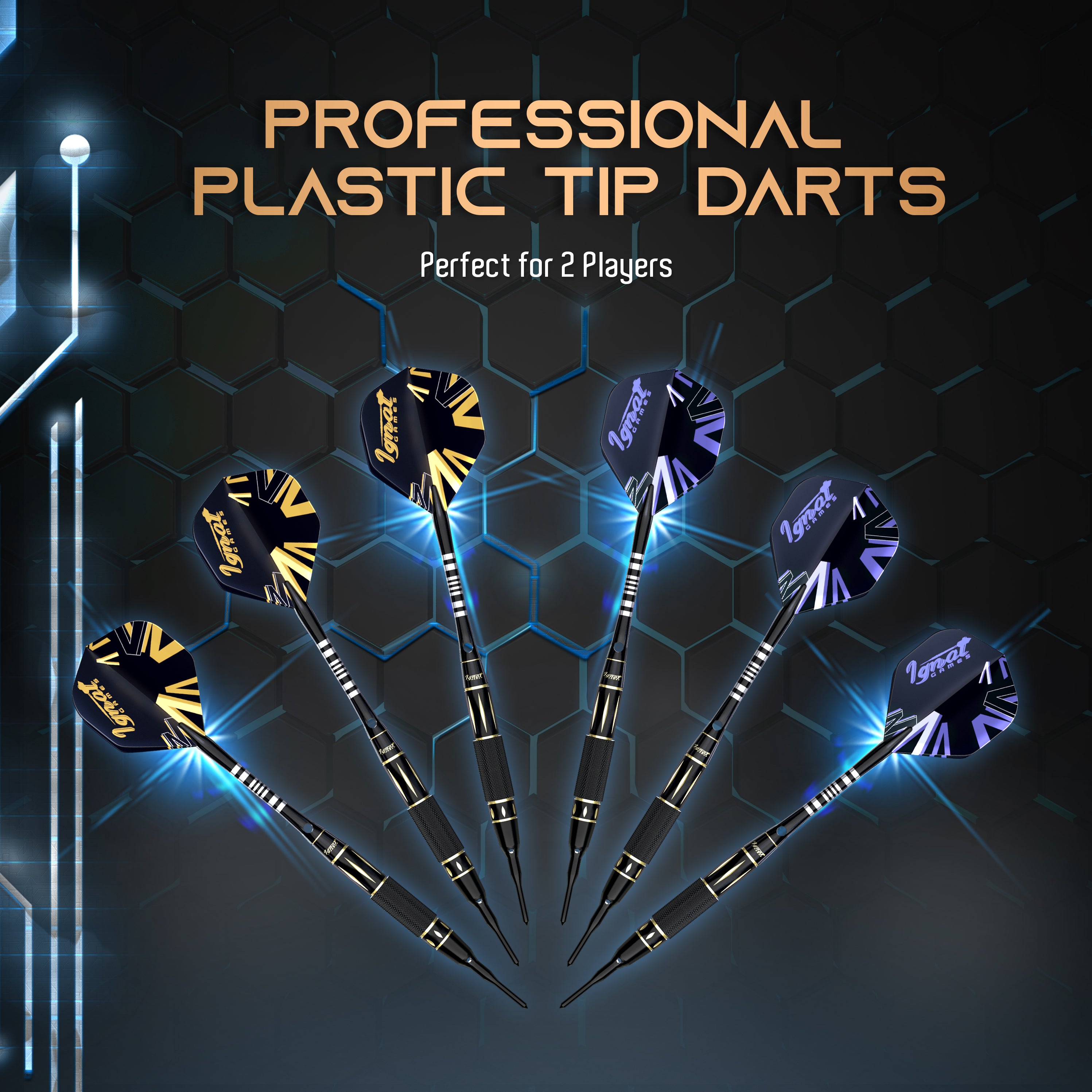 Soft Tip Darts 6 Pack Set - Hound of Hades 16 grams