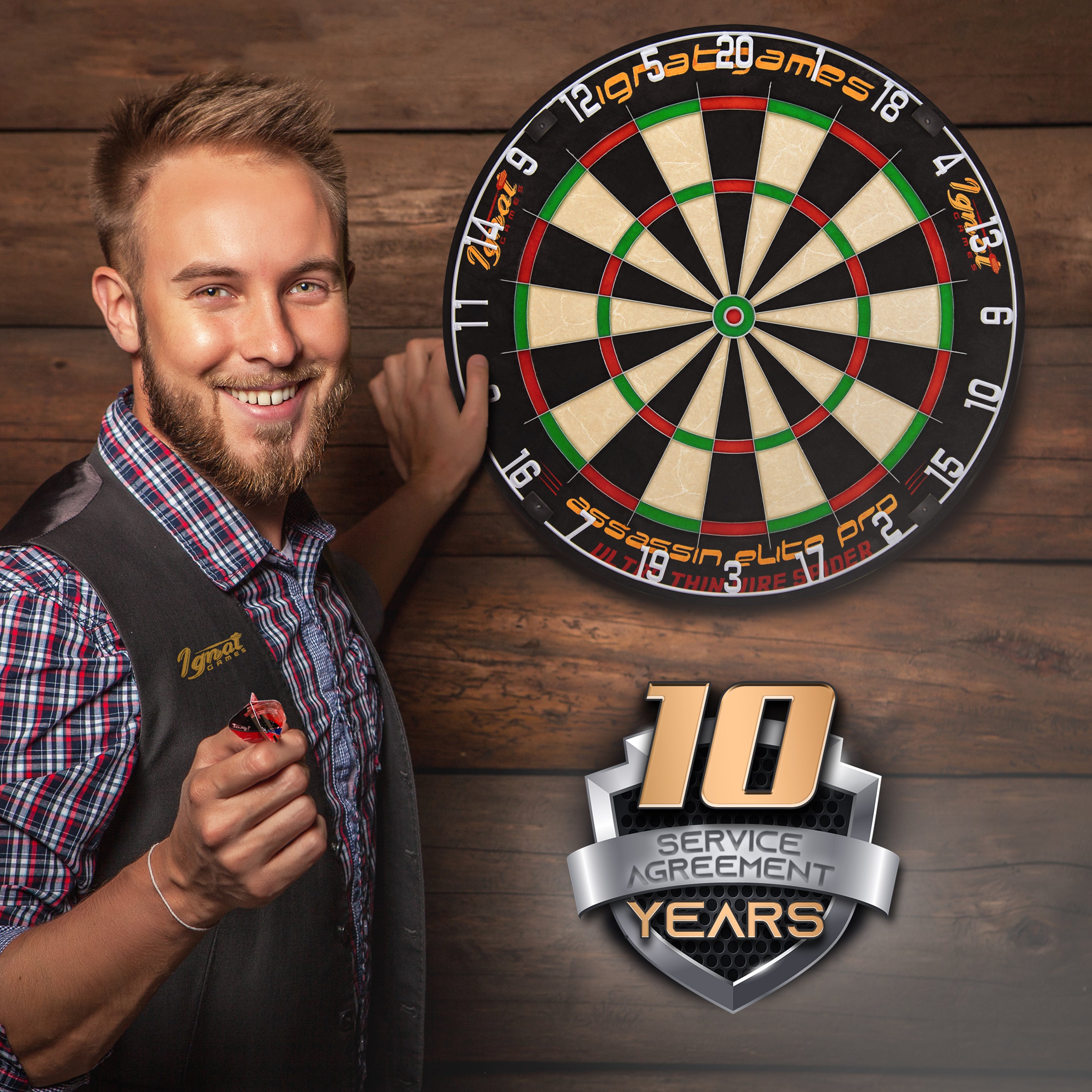 Professional Dart Board Set - Assassin Elite Pro