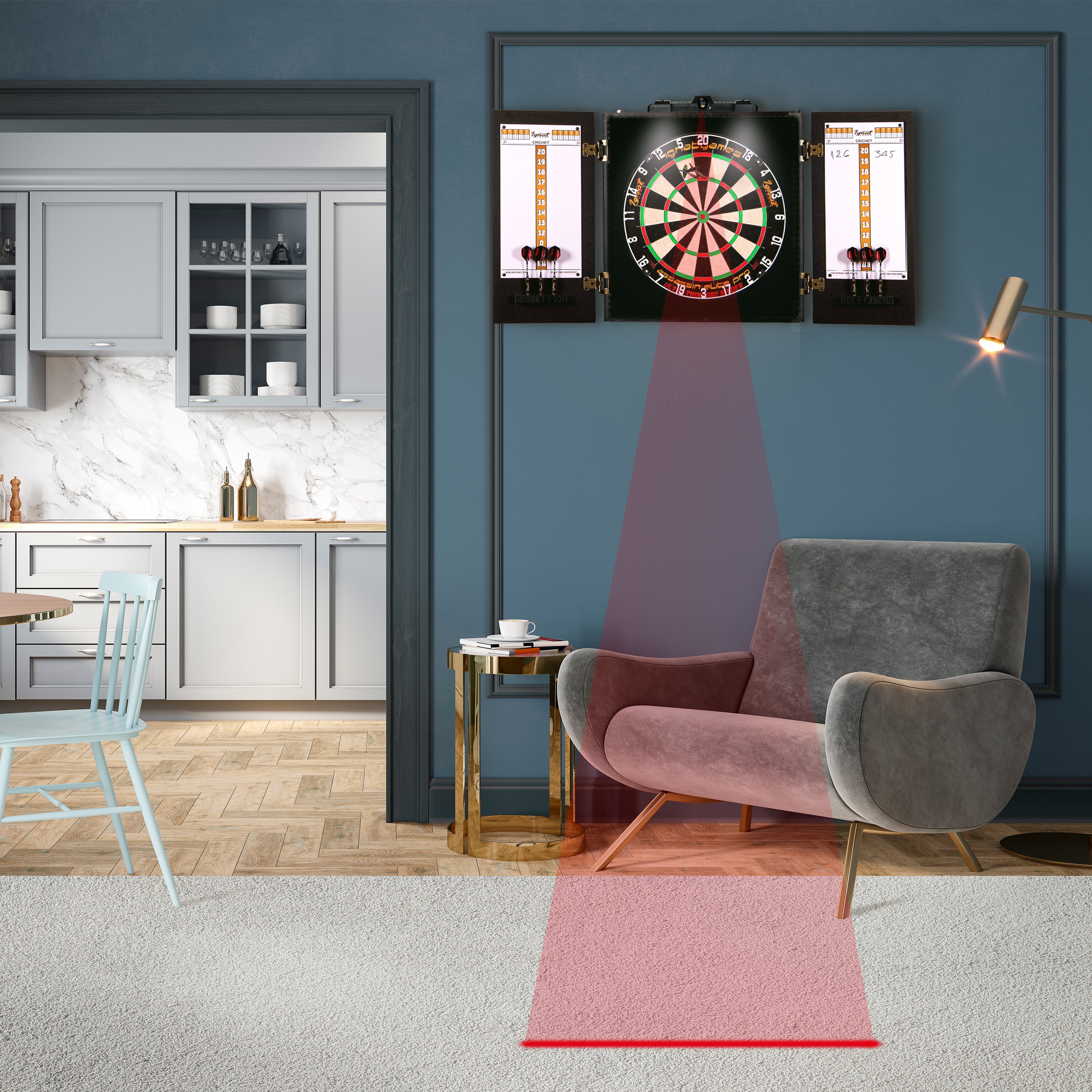 2 in 1 Adjustable Laser Throw Line and LED Lights