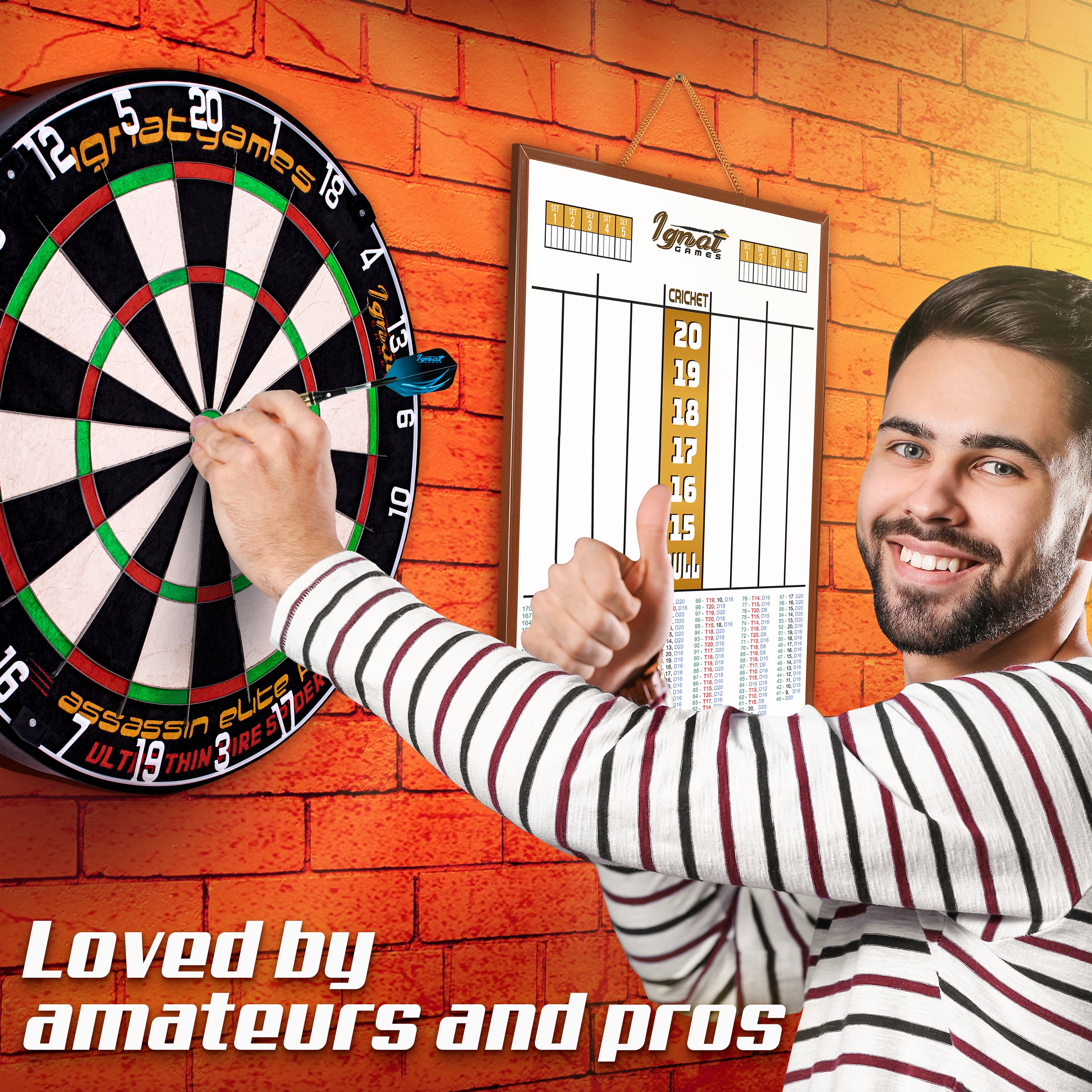 Magnetic Double Sided Dart Scoreboard for 10+ Types of Games
