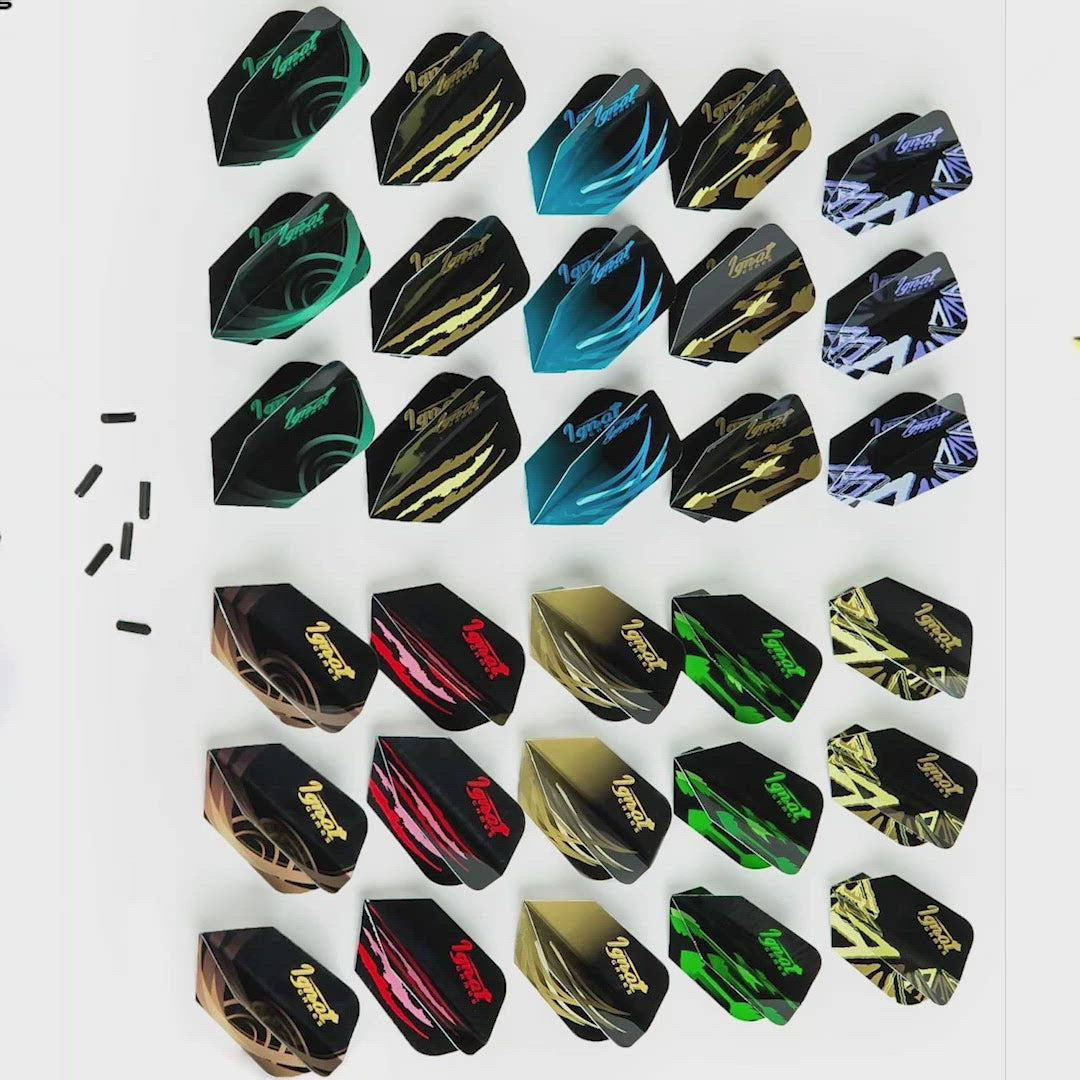 Set of 30 Slim Flights, 10 color variations