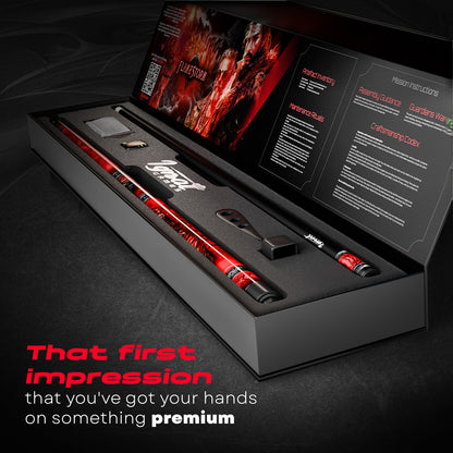 Pool Cue Stick - 2-piece, 19/20/21 oz, 58" Canadian Maple - Flamestorm