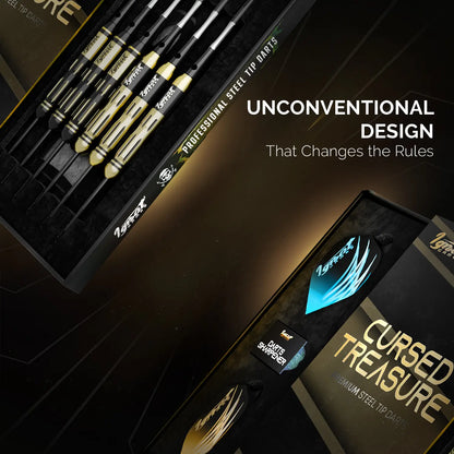 Steel Tip Darts 6 pack Set - Cursed Treasure 22 grams