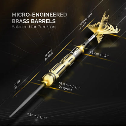 Steel Tip Darts 6 pack Set - Cursed Treasure 22 grams