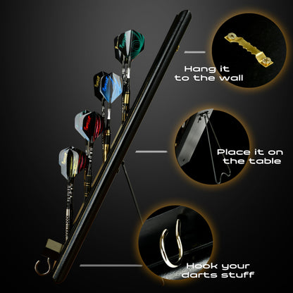 IgnatGames dart holder with wall hanger, table stand and accessory hook