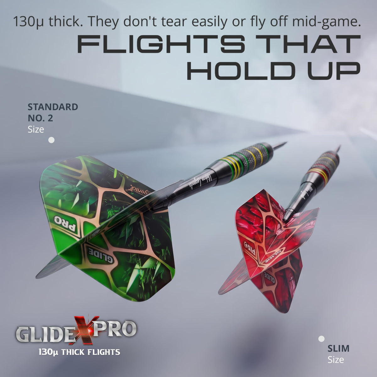 IgnatGames GlideXPro standard No. 2 and slim flights from the Urban Legends Boston Lanterns set