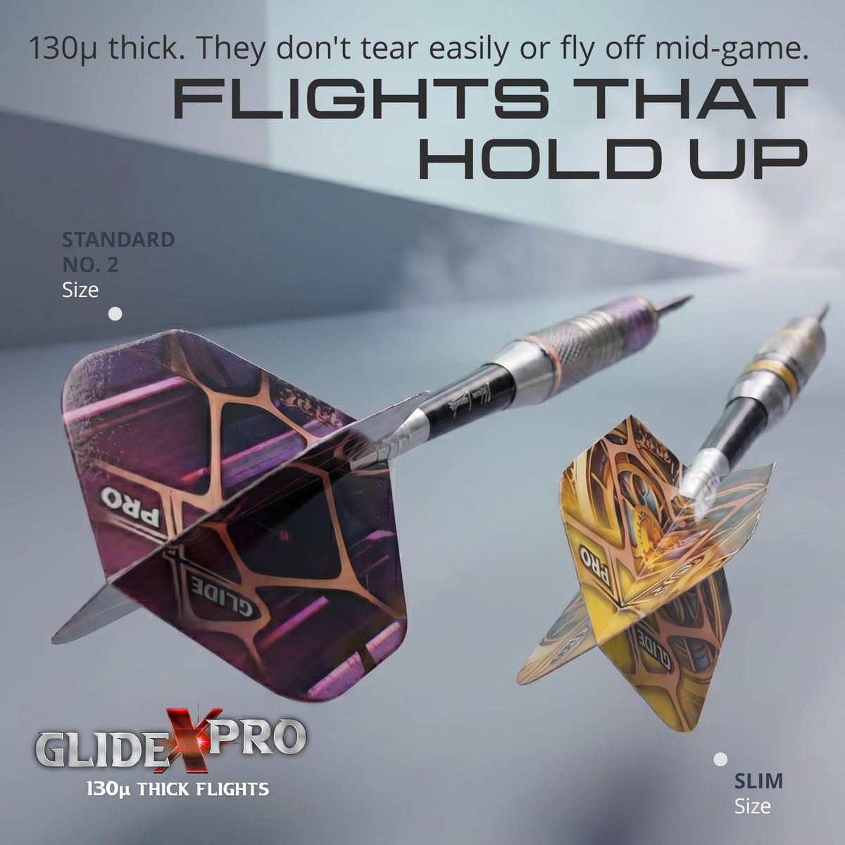 IgnatGames GlideXPro standard No. 2 and slim flights from the Urban Legends Miami Breeze set