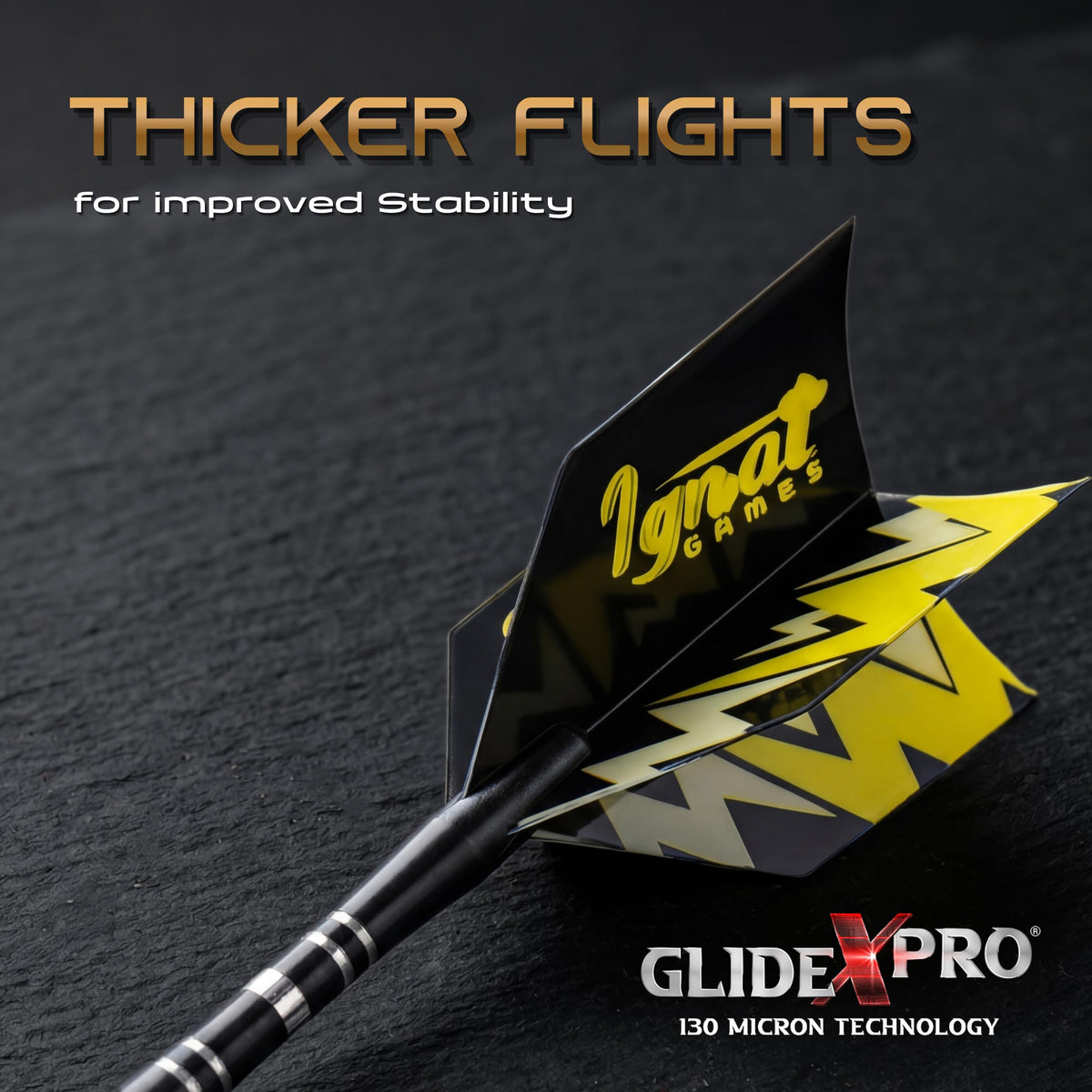 GlideXPro 130 micron dart flight from the IgnatGames Darts Upgrade Kit