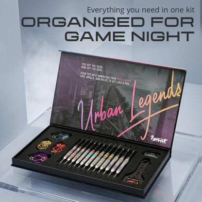 IgnatGames Urban Legends Miami Breeze darts set in the open presentation case