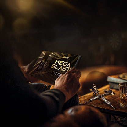 Steel Tip Darts 12 pack Set - Mega Blast 18/20/22/24 grams