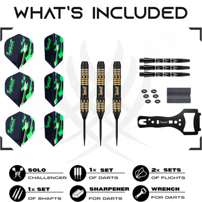 Steel Tip Darts 3 pack Set  - Poison Arrow  24 grams