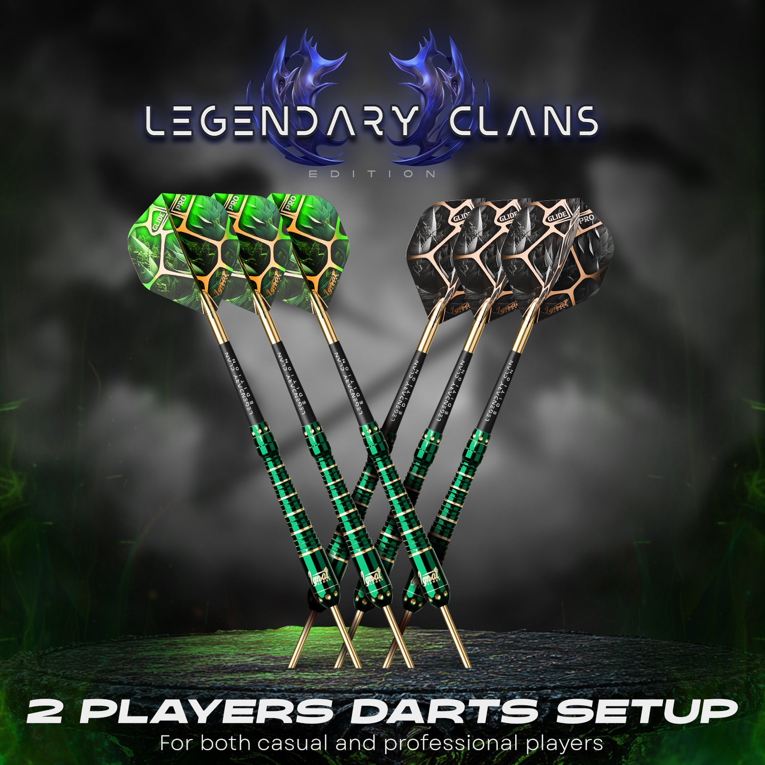 Steel Tip Darts 6 pack set - Wildstrike 27 grams