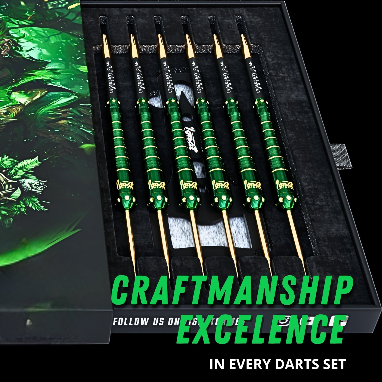 Steel Tip Darts 6 pack set - Wildstrike 27 grams