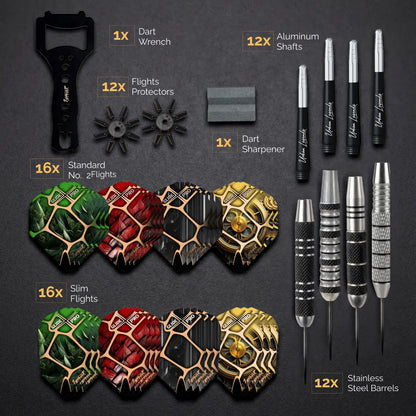 Steel Tip Darts 12 pack set - Texas Bullseye