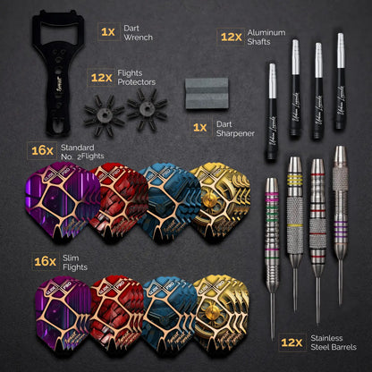 Steel Tip Darts 12 pack set - Miami Breeze