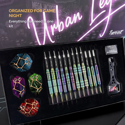 Steel Tip Darts 12 pack set - Vegas Lights