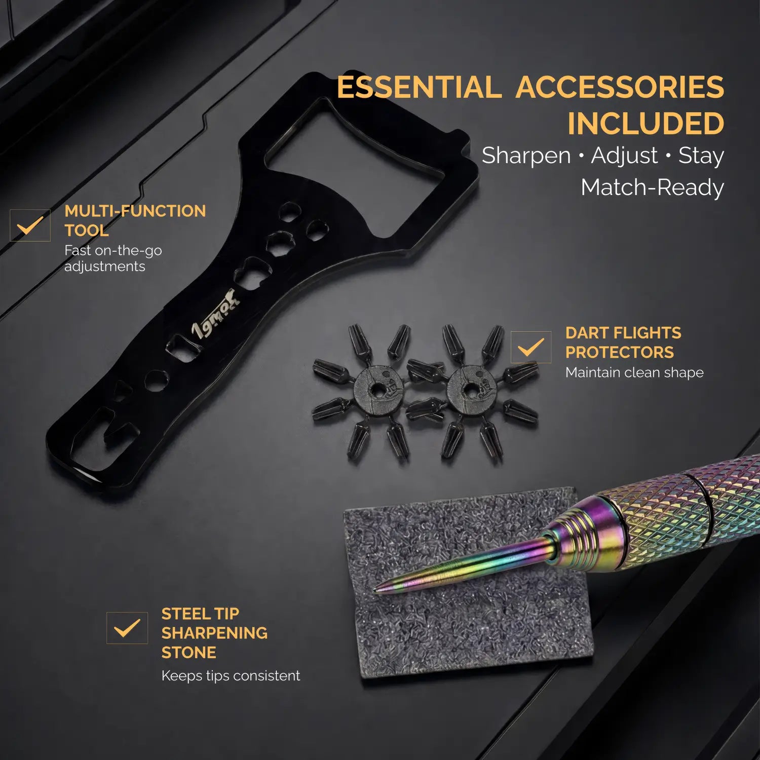 Steel Tip Darts 12 pack set - Vegas Lights