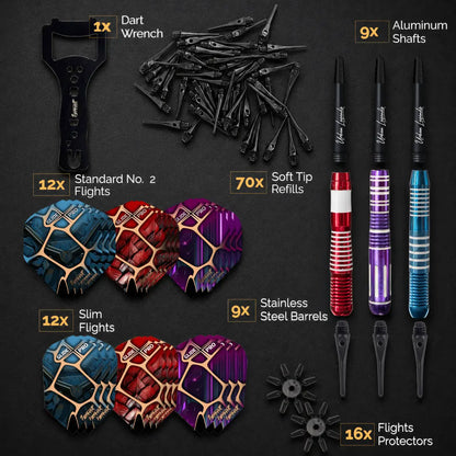Soft Tip Darts 9 pack set - LA Starlight