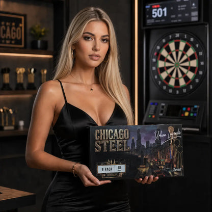 Soft Tip Darts 9 pack set - Chicago Steel