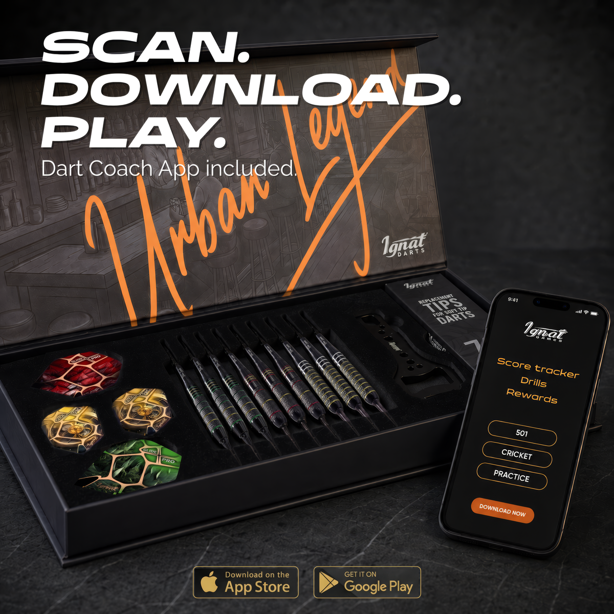 Soft Tip Darts 9 pack set - Bostion Lanterns