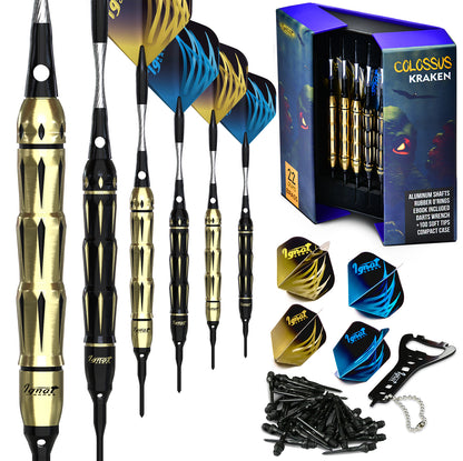 Soft Tip Darts 6 Pack Set - Colossus Kraken 22 grams