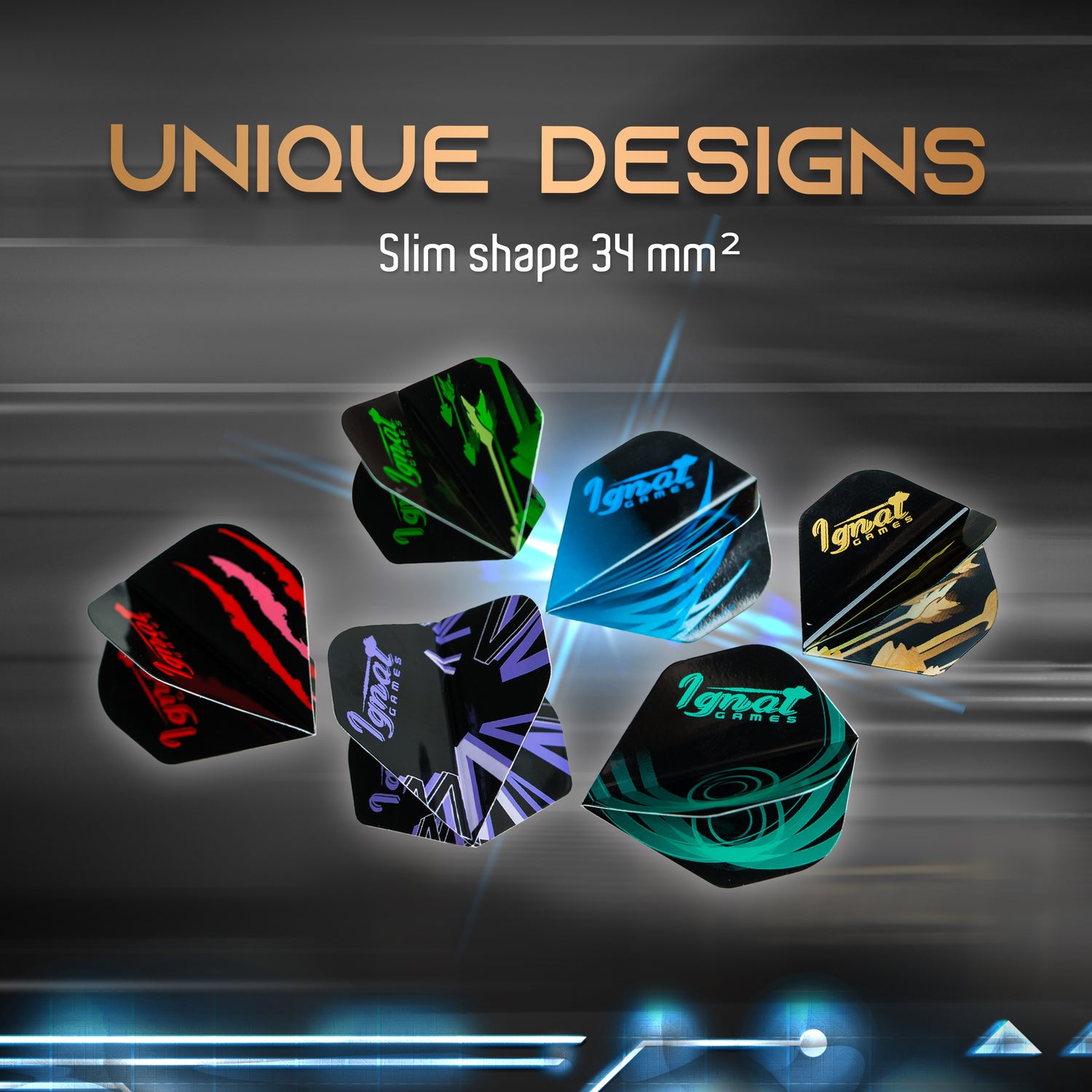 Set of 30 Standard no 2 Flights, 10 color variations