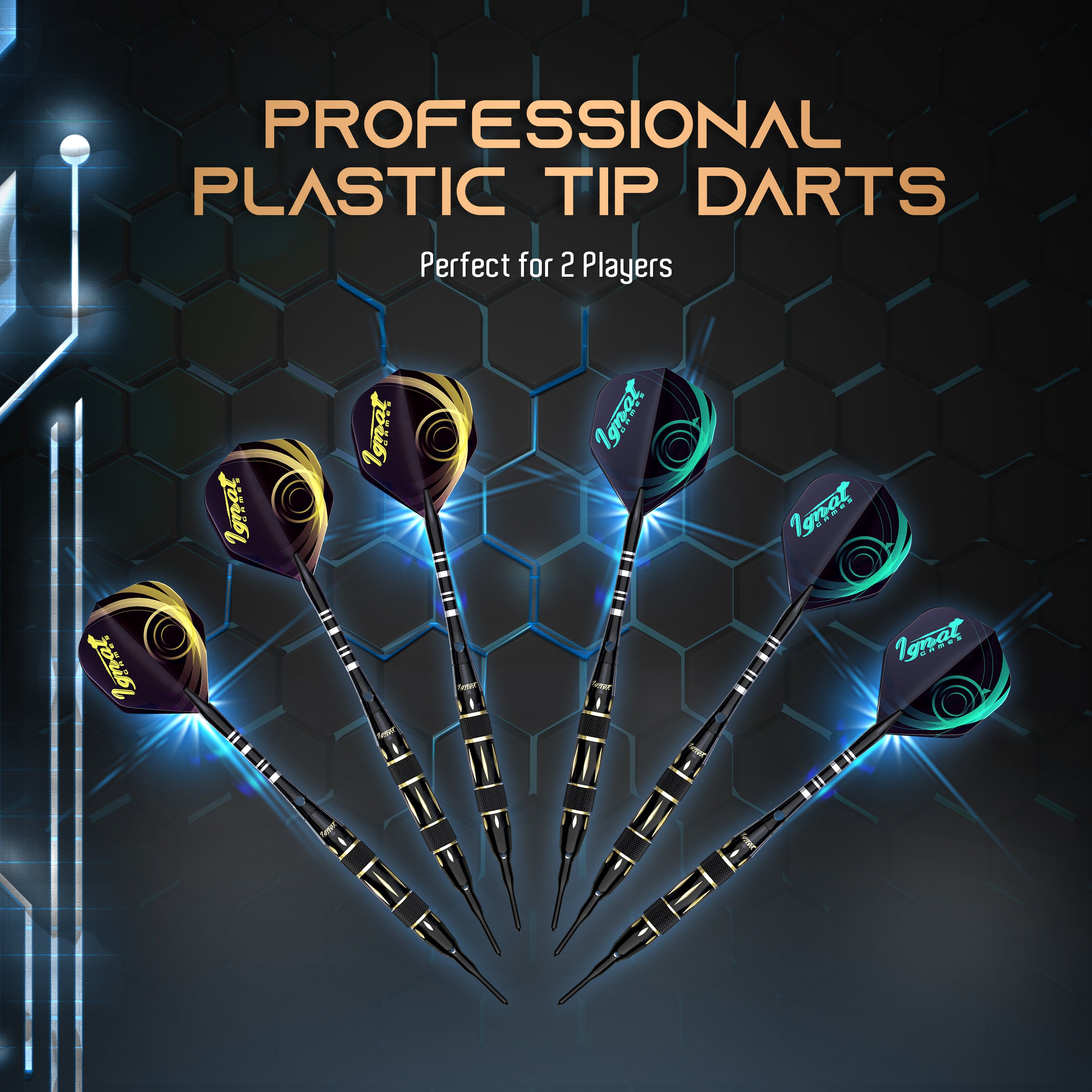 Soft Tip Darts 6 Pack Set - Sacred Serpent 18 grams