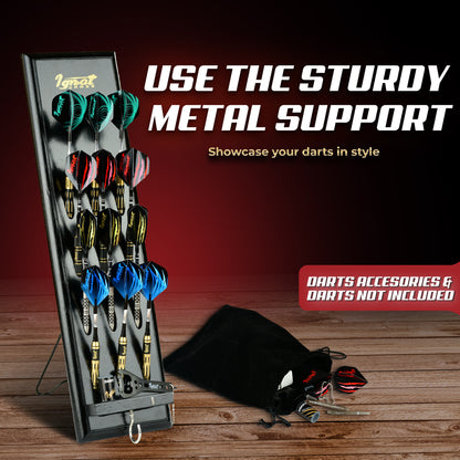 IgnatGames Wood Darts Holder Set - Darts Caddy Display Holds 12 Steel or Soft Tip Darts