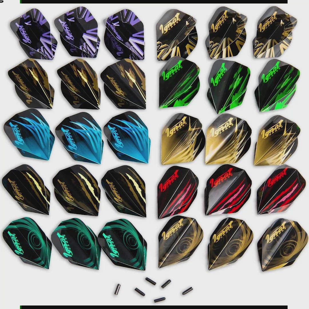 Set of 30 Standard no 2 Flights, 10 color variations